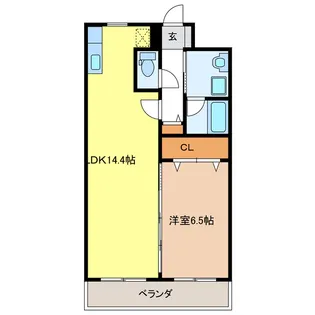 ポルテボヌール【2階】の間取り