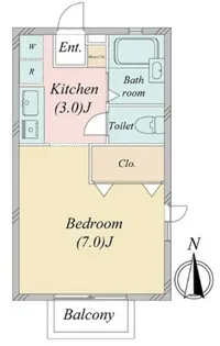 ハウス・フローラル【1階】の間取り