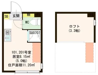 ハーモニーテラス千石【1階】の間取り