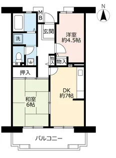 URアルビス寺本【4階】の間取り
