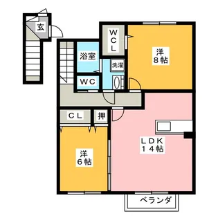 セゾン美江【2階】の間取り