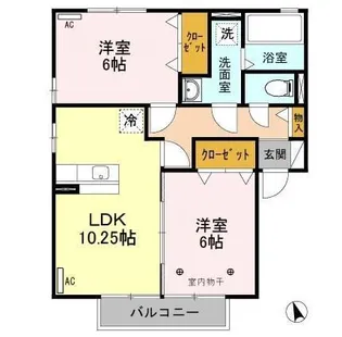 スカイコート【2階】の間取り