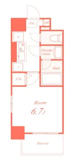 HONUAKALA YOKOHAMA【9階】の間取り