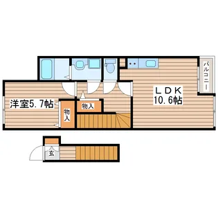 ボヌール【2階】の間取り