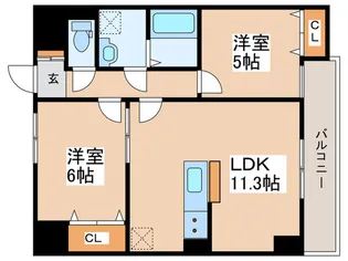 レジデンス桜樺【2階】の間取り