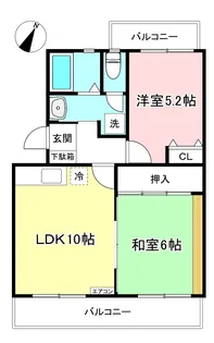 パレス大倉山【1階】の間取り