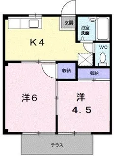 シティハイツ神辺【1階】の間取り