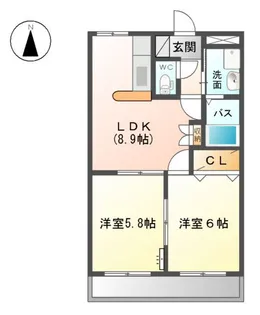 ロイヤルスクエアB【1階】の間取り