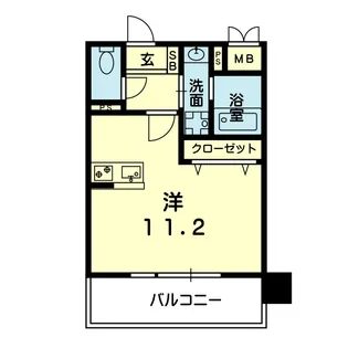 ミリーサ呉服町【9階】の間取り