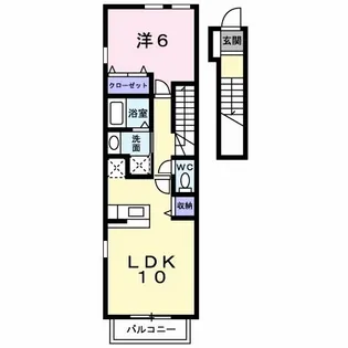 シエルヒダA【2階】の間取り