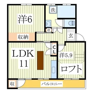 久寺家マンションB棟【4階】の間取り