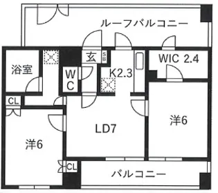 プラムイレブン【3階】の間取り
