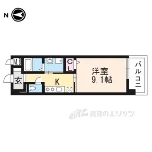 シカタシャンブレット2【4階】の間取り