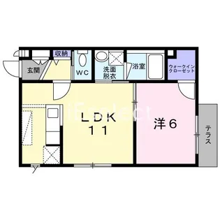 コスモスハイツC【1階】の間取り
