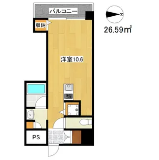 ディアグランデ難波東【3階】の間取り