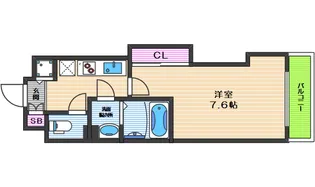 Luxe難波西III【12階】の間取り