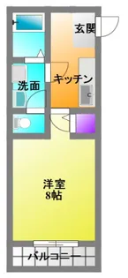 クレフラスト初生【2階】の間取り