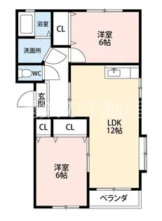 マンションエイト鴨江【2階】の間取り