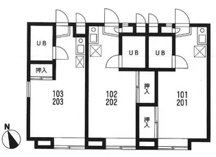 桜ミモザ館【1階】の間取り