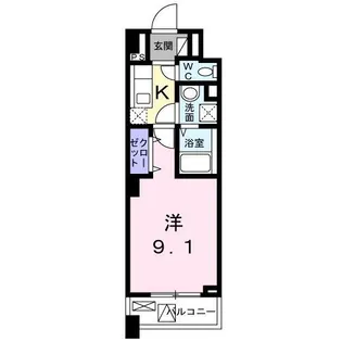 メゾンド・ボナー扇 弐番館【6階】の間取り