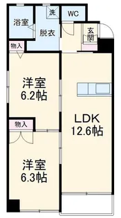 ガウディーオオテ【2階】の間取り