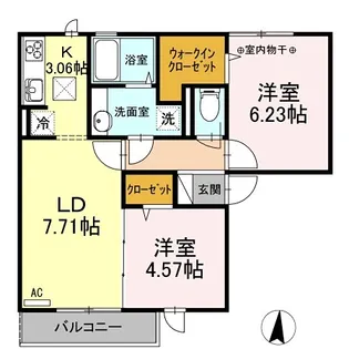 アンジェリカ【1階】の間取り
