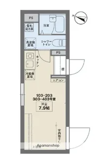 COCOFLAT幡ヶ谷【4階】の間取り