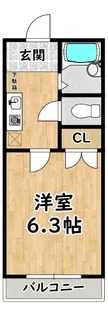 アクロス伸興【3階】の間取り