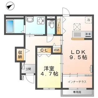ヴェルズハイム【1階】の間取り