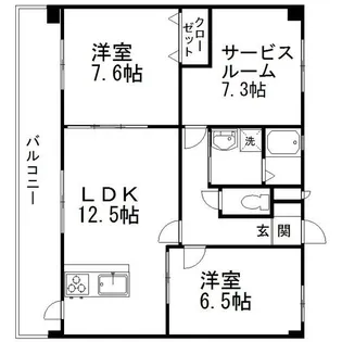 TTM・CALM【7階】の間取り