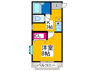 サンガーデン瑞穂【1階】の間取り