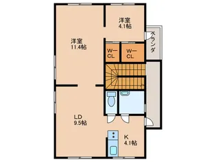 猩々山マンション【3階】の間取り
