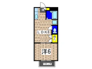 パルコート34 B【2階】の間取り