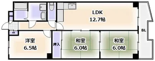 グローバルハイツ【4階】の間取り