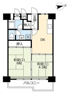 UR入間豊岡【5階】の間取り