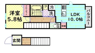 フローラルステージ白鷺【1階】の間取り