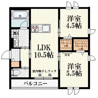 京 Maison II【2階】の間取り