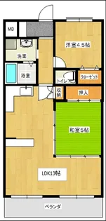 ラポート西大津【1階】の間取り