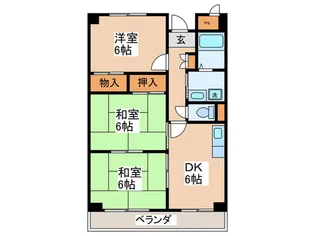 サンメゾン二反田【4階】の間取り