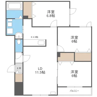 サイト西野【1階】の間取り
