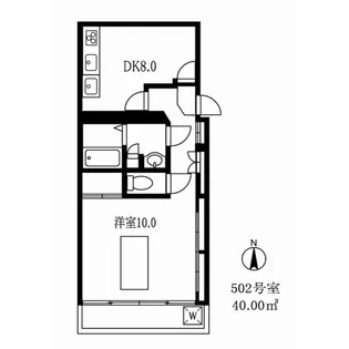 六義園第5コーポ【5階】の間取り