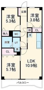 ルミネ大和【2階】の間取り