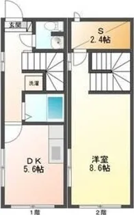 本通17丁目北 テラスハウス【1階】の間取り