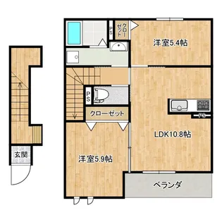 パルテールアルテ【2階】の間取り