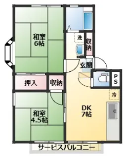 グリーンハイツ21【1階】の間取り