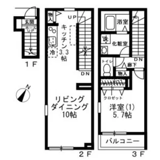 サンハイツもえぎの間取り