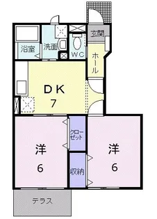 マルグリット A【1階】の間取り