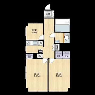 白山サニーハイツ【7階】の間取り