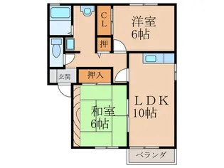 フロ-ラフルタ【2階】の間取り