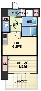 メイクス天王寺南【6階】の間取り